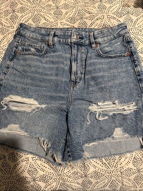 American Eagle Baggy Mom Short - Light Blue